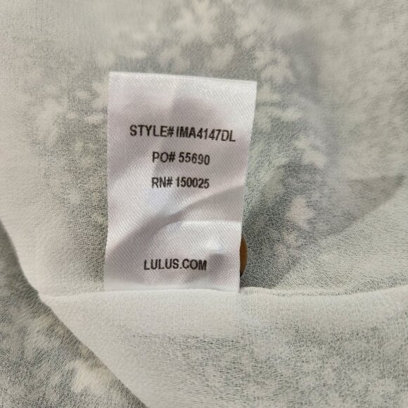 Lulus Green Floral Print Blooming Darlin Ruffled Mini Dress Womens Size M - Picture 15 of 15